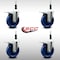 Service Caster 5'' SS Solid Poly Swivel 7/8'' Expanding Stem Caster Set Total Lock Brake, 4PK SCC-SSEXTTL20S514-SPUS-78-4 - alternate 3